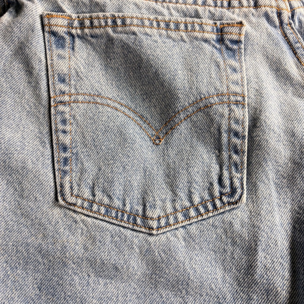 Vintage Levis 555 Guys Fit Denim Jorts Shorts USA Light Wash 14 MIS Y2K - Picture 11 of 11